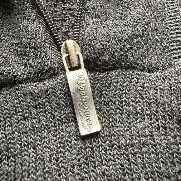 Woolpower Ullfrotte Sweater Mens Large Black 1/4 Zip 400 Wool Mid Layer Sweden - Picture 5 of 9